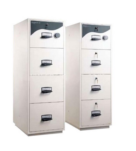 Chubb 4 Drawer Fire Resistant Cabinet 5204 Central Locking